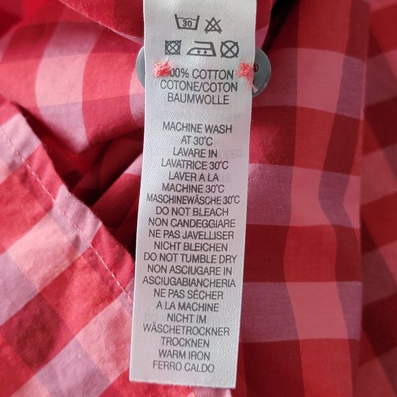 Paul Smith Button Up Red Gingham Plaid Shirt - Picture 16 of 16